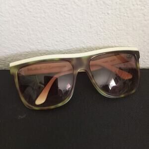 MALU Milano Sunglasses RETRO LG Plastic Prescription Cream Teal Tortoise Shell